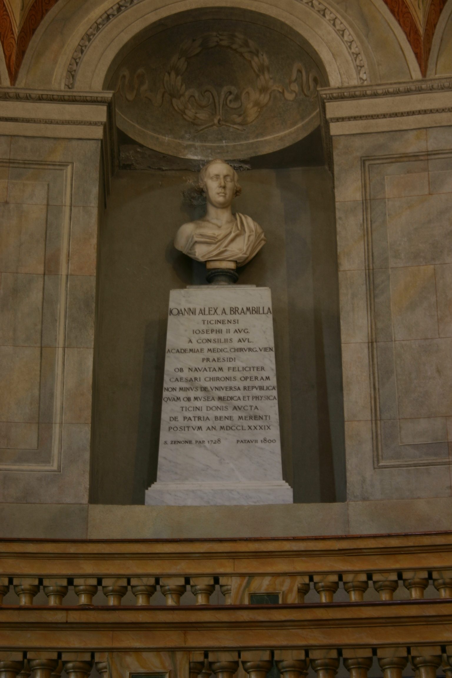 Giovanni Alessandro Brambilla's bust, Aula Scarpa, Pavia.JPG